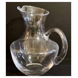 Crystal Glass Pitchers - Set of 3 with Diamond-Cut Pattern