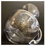 Crystal Glass Pitchers - Set of 3 with Diamond-Cut Pattern