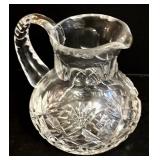 Crystal Glass Pitchers - Set of 3 with Diamond-Cut Pattern