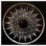 Variety of Lovely Vintage Glass Serving Platters and Bowls including a Vintage Mikasa Peppermint Swirl Bowl & Echt Bleikristall Crystal Bowl