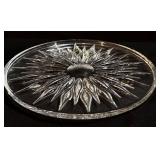 Variety of Lovely Vintage Glass Serving Platters and Bowls including a Vintage Mikasa Peppermint Swirl Bowl & Echt Bleikristall Crystal Bowl