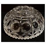 Variety of Lovely Vintage Glass Serving Platters and Bowls including a Vintage Mikasa Peppermint Swirl Bowl & Echt Bleikristall Crystal Bowl