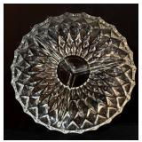 Variety of Lovely Vintage Glass Serving Platters and Bowls including a Vintage Mikasa Peppermint Swirl Bowl & Echt Bleikristall Crystal Bowl