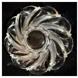 Variety of Lovely Vintage Glass Serving Platters and Bowls including a Vintage Mikasa Peppermint Swirl Bowl & Echt Bleikristall Crystal Bowl