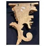 Ornate Baroque Acanthus Leaf Wall Bracket - Antique Gold Finish
