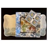 Fifth Floral Revelery Platter & 4 Plates Set, New