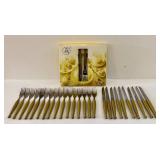 RG Stainless Fruit Forks & Knives Set - 22 Forks, 16 Knives