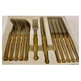 RG Stainless Fruit Forks & Knives Set - 22 Forks, 16 Knives
