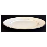 International Ultra Bone Dinner Plates - 12 in Cream & Gold Rim - 13 Pcs
