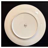 International Ultra Bone Dinner Plates - 12 in Cream & Gold Rim - 13 Pcs