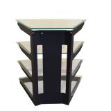 TV Stand with 4 Glass Shelves / Contemporary Media Stand