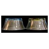 Set of Four Ice Cream Bowls - Blue & Green Glass