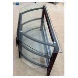 TV Stand with 3 Glass Shelves / Media Stand