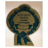 Vintage Golden Frem Limoges Bowls - Teal & Gold Embellished Footed Pair