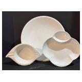 Cordon Bleu 3-Piece White Porcelain Platter Set