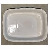 2 White Bowls & 14 in Baking Pan