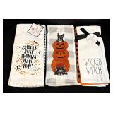 Rae Dunn Halloween Kitchen Towels - 16x26 (Lot of 3)