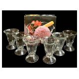 Studio Nova Parfait Footed Glass Cups - 6 Pcs - 4.75 in Tall