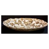 Glass Platters - 4-Piece Set with Gold Trim & Floral Motifs (Lot of 4)