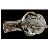 Glass Bowl with Etched Flowers & Glass Bird Candle Holder - 2-Piece Set