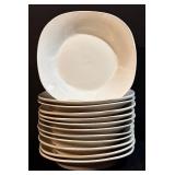 Royal Norfolk Square Dinner Plates - 12 Pack, 8.5 in Across, 1 in Tall