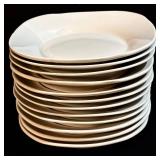 Royal Norfolk Square Dinner Plates - 12 Pack, 8.5 in Across, 1 in Tall