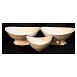Strawberry Street Oval Bowls (2) & HB Oval Dish - White Ceramic Serving Set