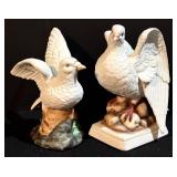Porcelain Dove Figurines (Lot of 2) - 4 Inches Tall