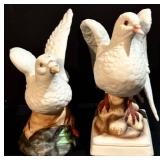 Porcelain Dove Figurines (Lot of 2) - 4 Inches Tall