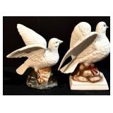 Porcelain Dove Figurines (Lot of 2) - 4 Inches Tall