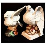 Porcelain Dove Figurines (Lot of 2) - 4 Inches Tall
