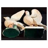 Porcelain Dove Figurines (Lot of 2) - 4 Inches Tall