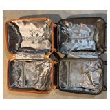 Cal Pak CP Hardcover Suitcases - Vintage Orange & Pink, 21 in H x 14 in L x 9 in W