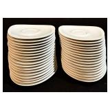 Certified International Divided Ceramic Serving Dish with Chrome Rack