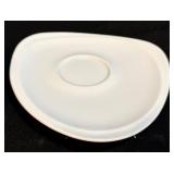 Certified International Divided Ceramic Serving Dish with Chrome Rack