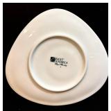 Certified International Divided Ceramic Serving Dish with Chrome Rack