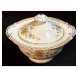 Vintage National China Patricia Pattern Dinner Plates (6) & Covered Dish - Made in Japan