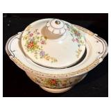 Vintage National China Patricia Pattern Dinner Plates (6) & Covered Dish - Made in Japan