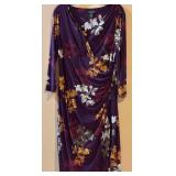 Lauren Ralph Lauren Dress - Purple Floral Wrap, Size 14