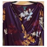 Lauren Ralph Lauren Dress - Purple Floral Wrap, Size 14