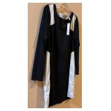 Corie P. Color-Block Dress - Black & White - Size 14