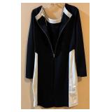 Corie P. Color-Block Dress - Black & White - Size 14