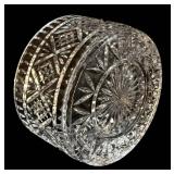 Vintage Crystal Glass 4-Piece Serving Set: Round 8.5in Bowl More