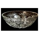 Vintage Crystal Glass 4-Piece Serving Set: Round 8.5in Bowl More