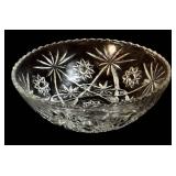 Vintage Crystal Glass 4-Piece Serving Set: Round 8.5in Bowl More
