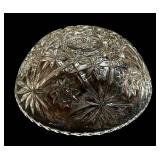 Vintage Crystal Glass 4-Piece Serving Set: Round 8.5in Bowl More