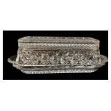 Vintage Crystal Glass 4-Piece Serving Set: Round 8.5in Bowl More