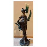 Diane Brass Lady Lamp - 29 in Tall, Shade Missing