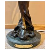 Diane Brass Lady Lamp - 29 in Tall, Shade Missing