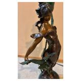 Diane Brass Lady Lamp - 29 in Tall, Shade Missing